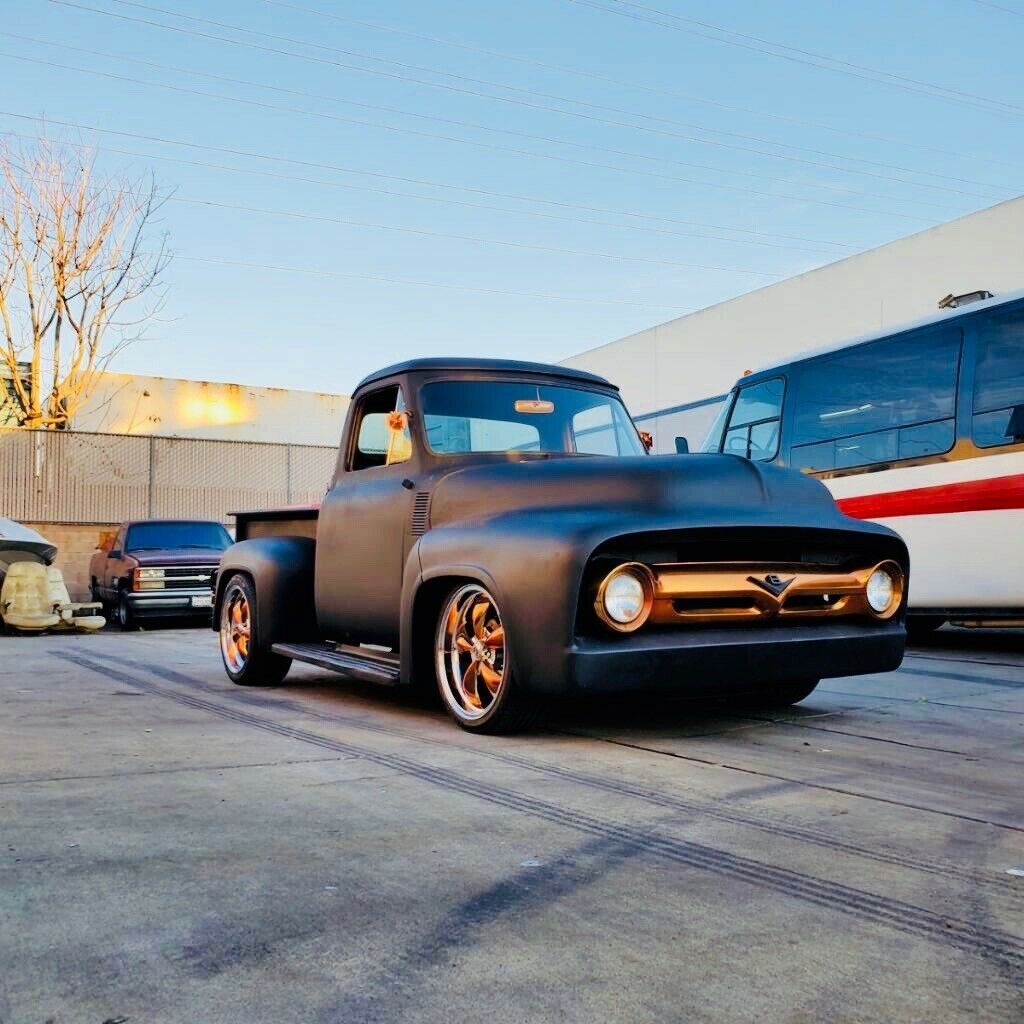 1955 Black Ford F-100 Standard Cab Pickup
