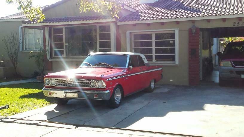 1963 Red Ford Fairlane Coupe