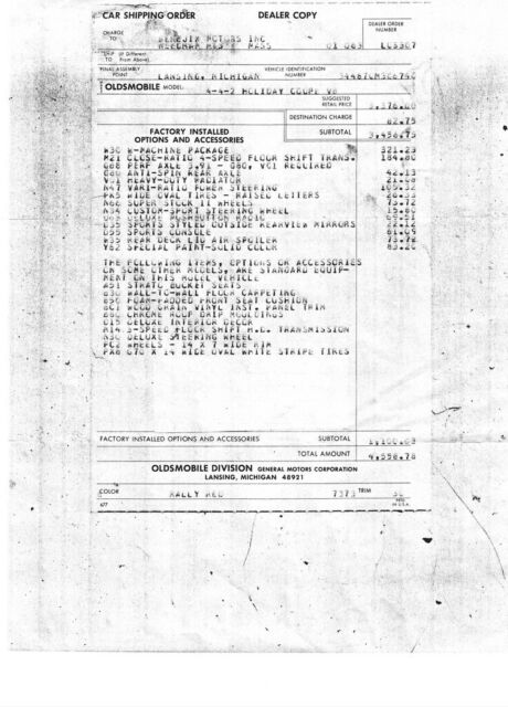 1970 Red Oldsmobile 442 Hardtop