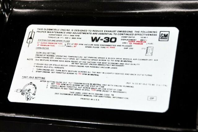 1970 Red Oldsmobile 442 Hardtop