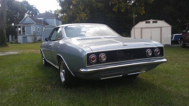 1965 silver blue Chevrolet Corvair Coupe