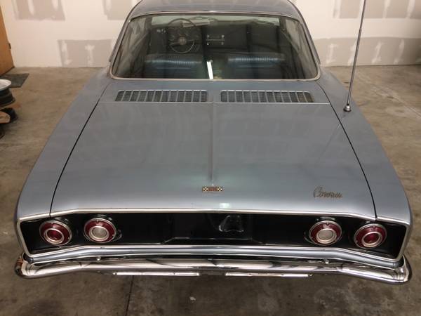 1965 silver blue Chevrolet Corvair Coupe