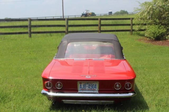 1963 Red Chevrolet Corvair Convertible