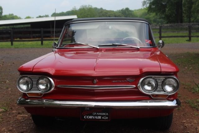 1963 Red Chevrolet Corvair Convertible
