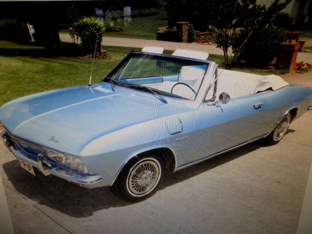 1965 65 Corvair Mist Blue Chevrolet Corvair Convertible