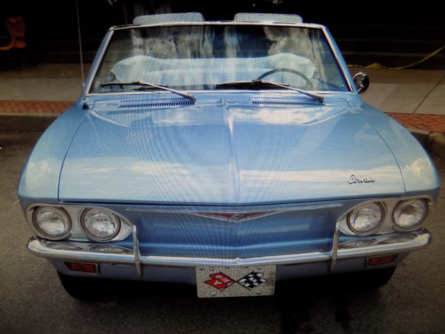 1965 65 Corvair Mist Blue Chevrolet Corvair Convertible