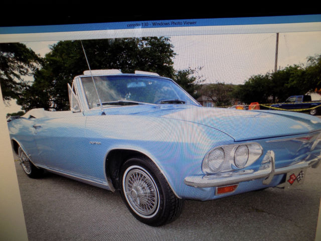 1965 65 Corvair Mist Blue Chevrolet Corvair Convertible