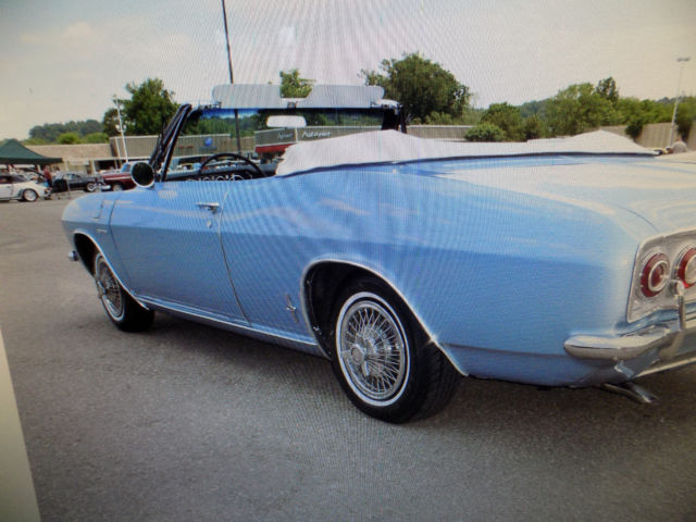 1965 65 Corvair Mist Blue Chevrolet Corvair Convertible