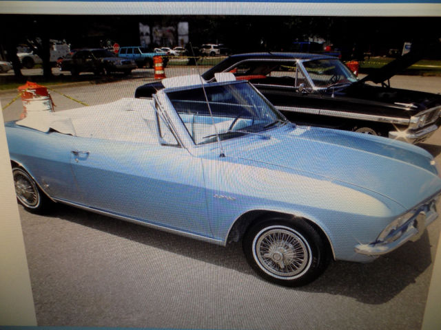1965 65 Corvair Mist Blue Chevrolet Corvair Convertible