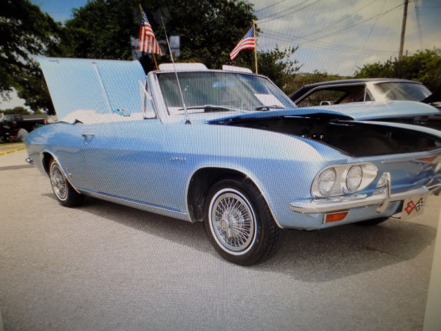 1965 65 Corvair Mist Blue Chevrolet Corvair Convertible