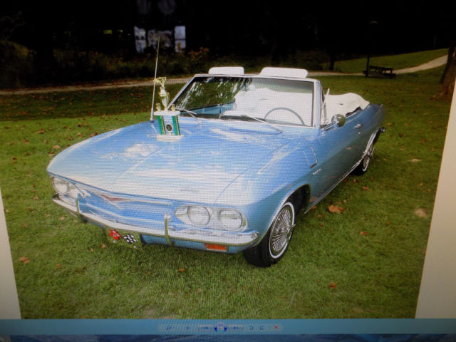 1965 65 Corvair Mist Blue Chevrolet Corvair Convertible