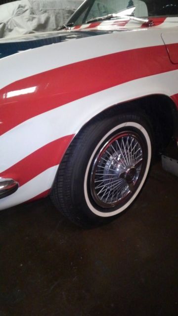 1965 Red White and Blue Chevrolet Corvair Convertible