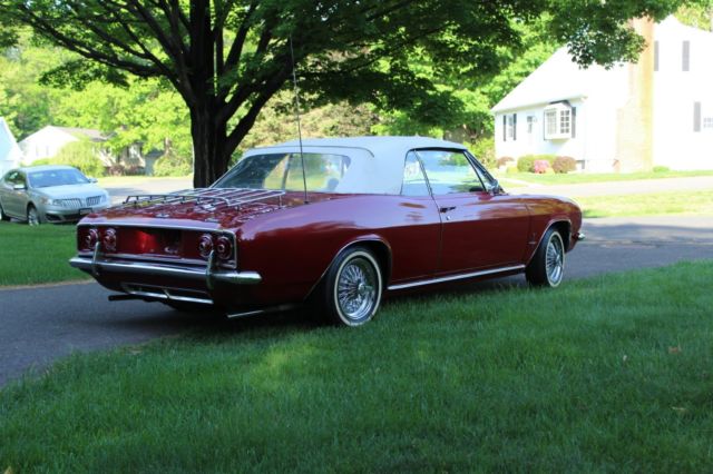 1965 Red Chevrolet Corvair Convertible