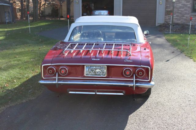 1965 Red Chevrolet Corvair Convertible