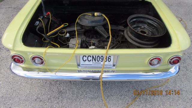 1964 Yellow Chevrolet Corvair Coupe