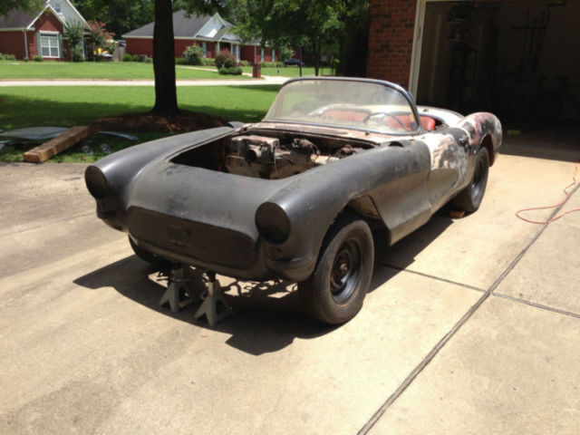 1957 Black Chevrolet Corvette Convertible