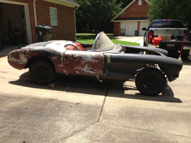 1957 Black Chevrolet Corvette Convertible