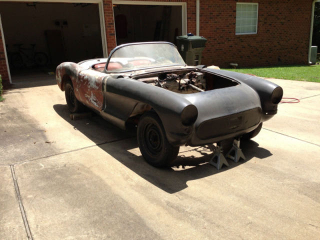 1957 Black Chevrolet Corvette Convertible