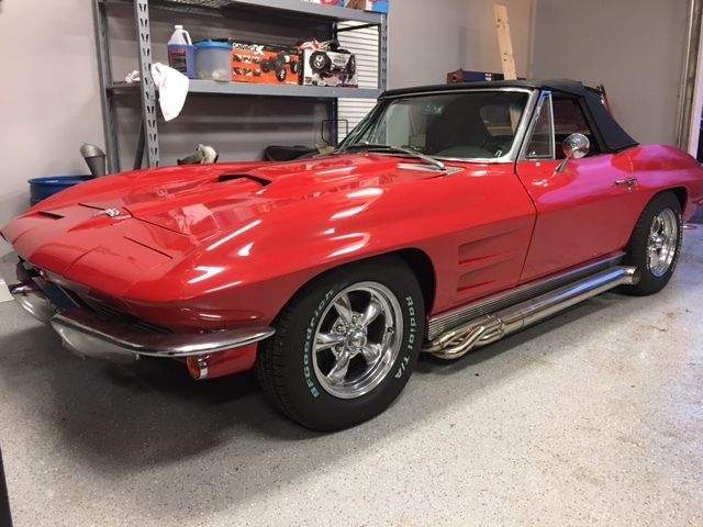 1963 Red Chevrolet Corvette Convertible