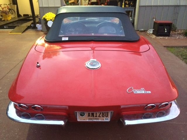 1963 Red Chevrolet Corvette Convertible