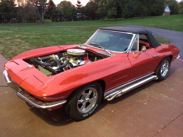 1963 Red Chevrolet Corvette Convertible