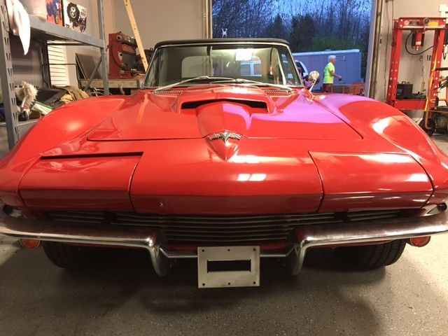 1963 Red Chevrolet Corvette Convertible