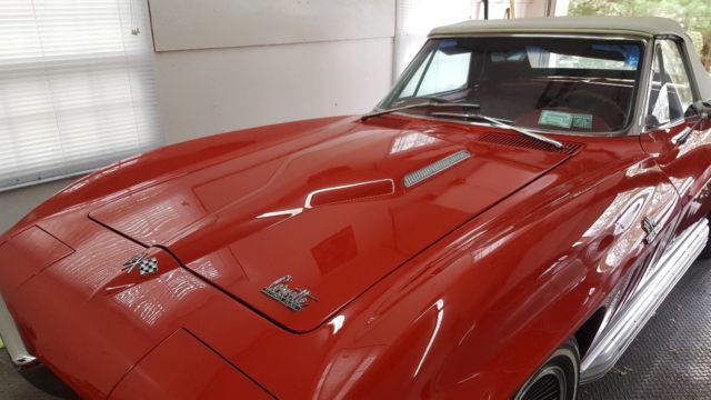1966 Red Chevrolet Corvette Convertible