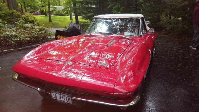 1966 Red Chevrolet Corvette Convertible