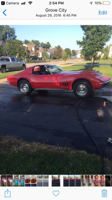 1968 Red Chevrolet Corvette Coupe