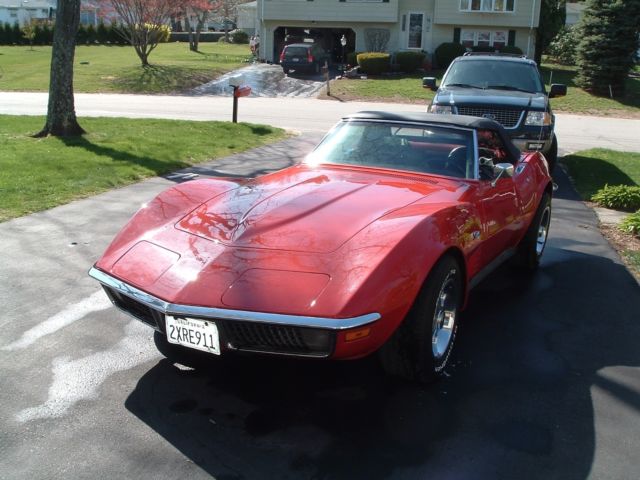 1970 Red Chevrolet Corvette Convertible
