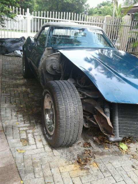 1971 Blue Chevrolet Corvette Convertible