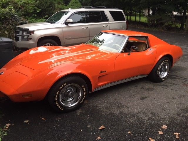 1976 Orange Chevrolet Corvette Coupe