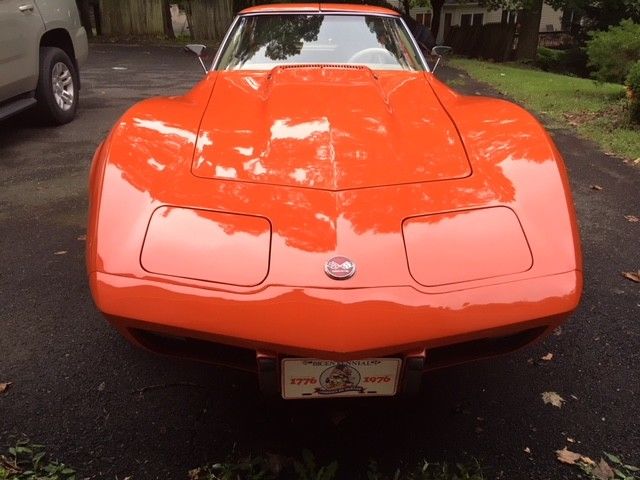 1976 Orange Chevrolet Corvette Coupe