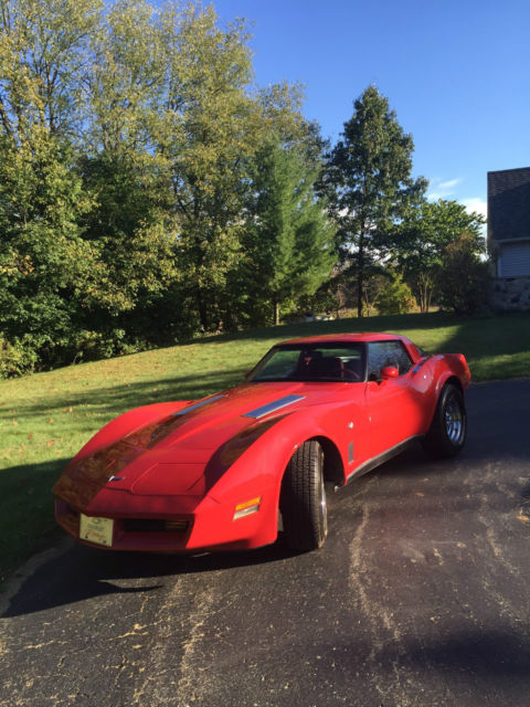 1980 Red Chevrolet Corvette Coupe