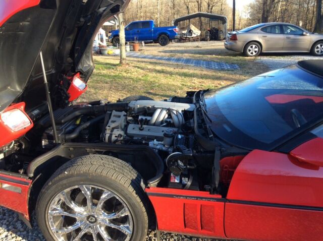 1987 Red Chevrolet Corvette Convertible
