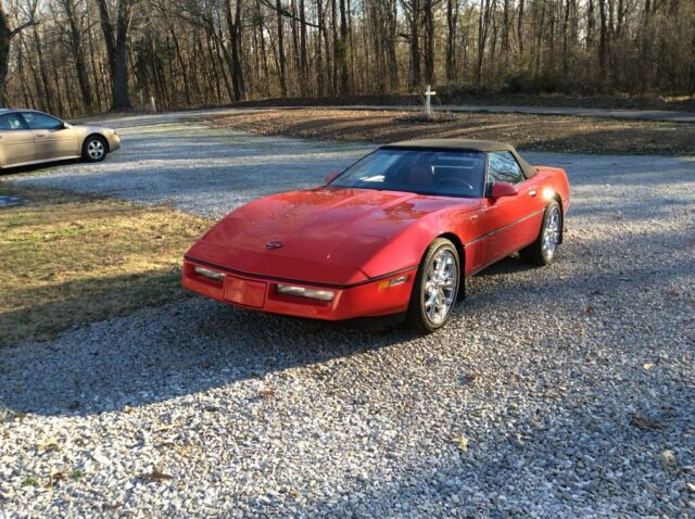 1987 Red Chevrolet Corvette Convertible