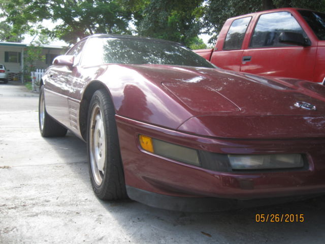 1993 Burgundy Chevrolet Corvette C4
