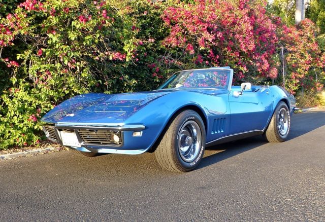 1968 Blue Chevrolet Corvette Convertible