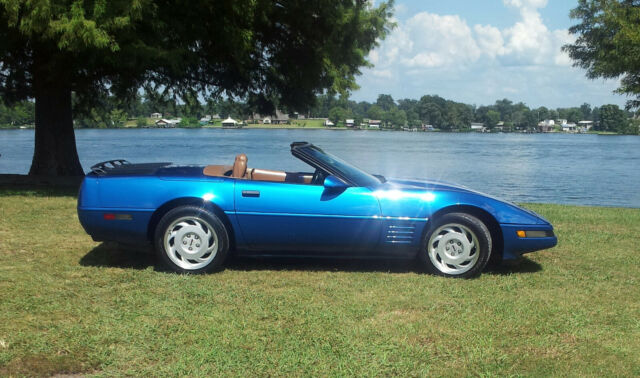 1991 Blue Chevrolet Corvette Convertible