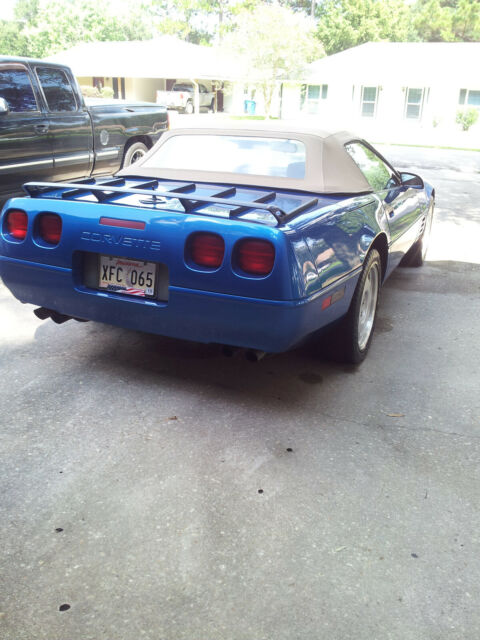 1991 Blue Chevrolet Corvette Convertible