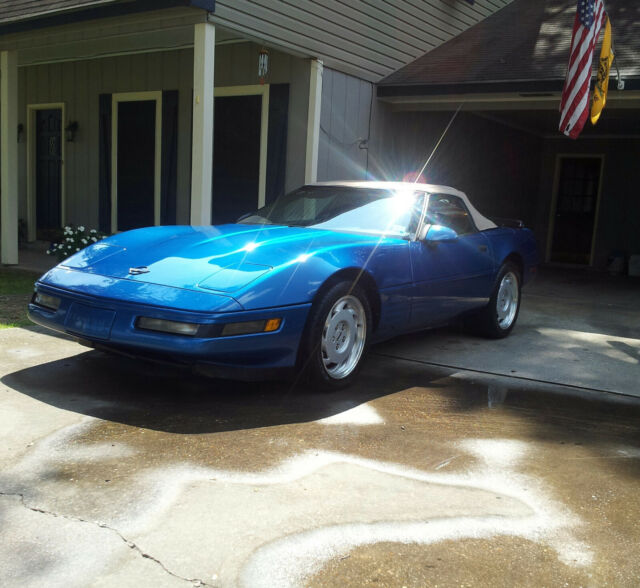 1991 Blue Chevrolet Corvette Convertible
