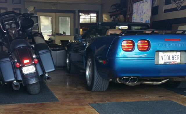 1991 Blue Chevrolet Corvette Convertible