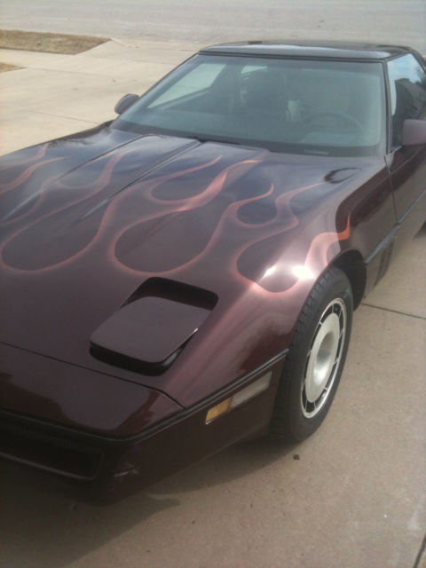 1985 Burgundy Chevrolet Corvette Coupe