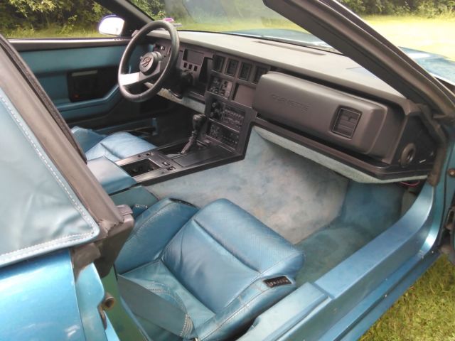 1987 Blue Chevrolet Corvette Convertible