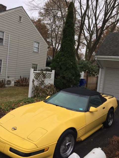 1991 Yellow Chevrolet Corvette