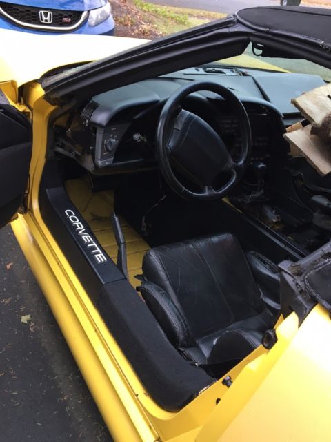 1991 Yellow Chevrolet Corvette