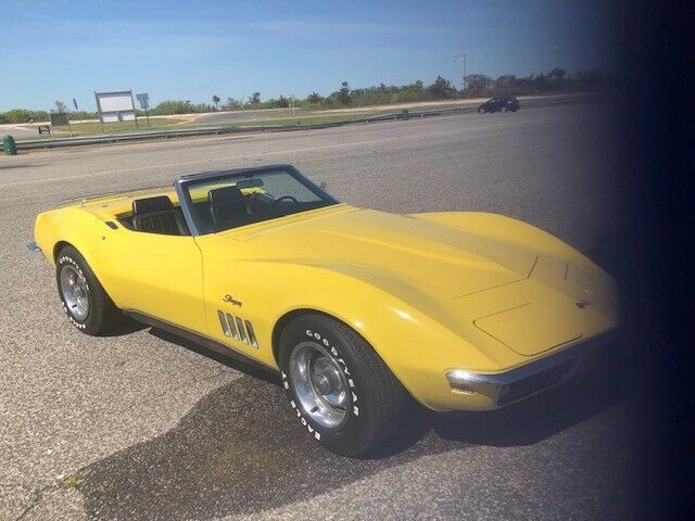1969 Yellow Chevrolet Corvette Convertible