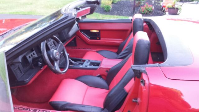 1988 Red Chevrolet Corvette Convertible