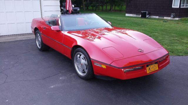 1988 Red Chevrolet Corvette Convertible