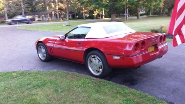 1988 Red Chevrolet Corvette Convertible